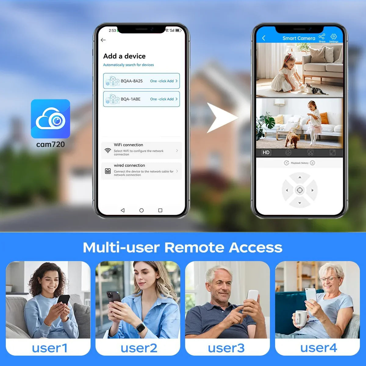 Caméra PTZ Extérieure WiFi Double Objectif 4K